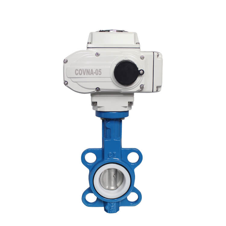 HK60-D Wafer Type Cast Iron Electric Actuated Butterfly Valve